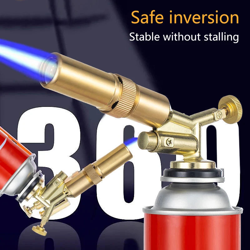 Portable Welding Gas Torch Flame Gun Butane Burner Outdoor Camping BBQ Lighter Flamethrower Kitchen Supplies Welding Equipment