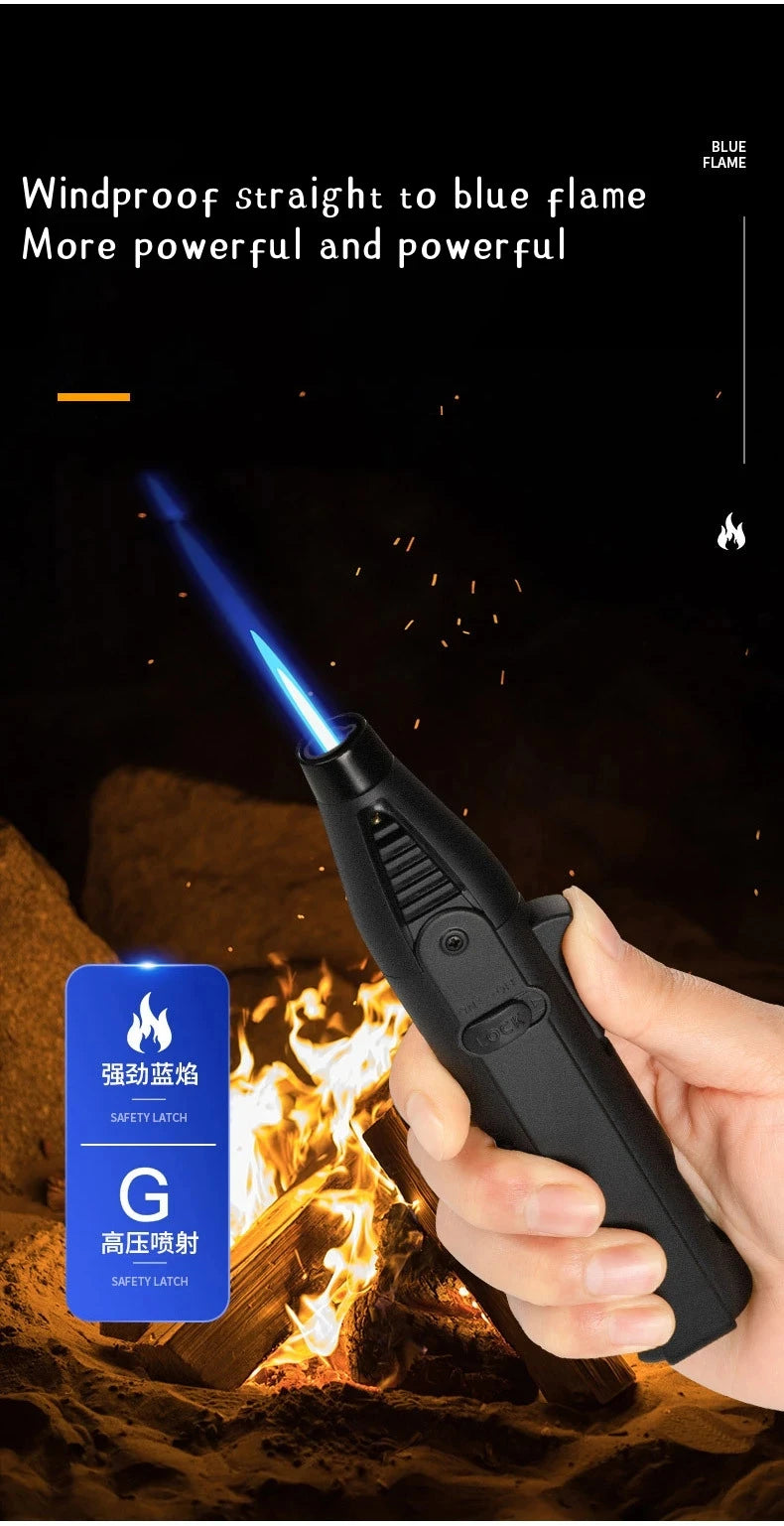 JOBON Gas Windproof Direct Fire Metal Turbine Torch Lighter Kitchen Outdoor Barbecue Camping Cigar Lighter Tool High End Gifts