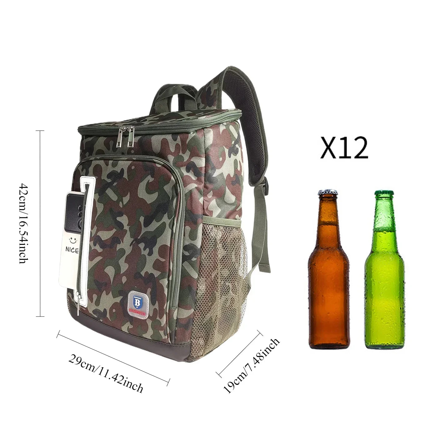 20L Outdoor Thermal Backpack Cooler Bags Insulated Lunch Bag Leakproof Camping Beer Drink Picnic Backpack Food Fresh Keeping Bag