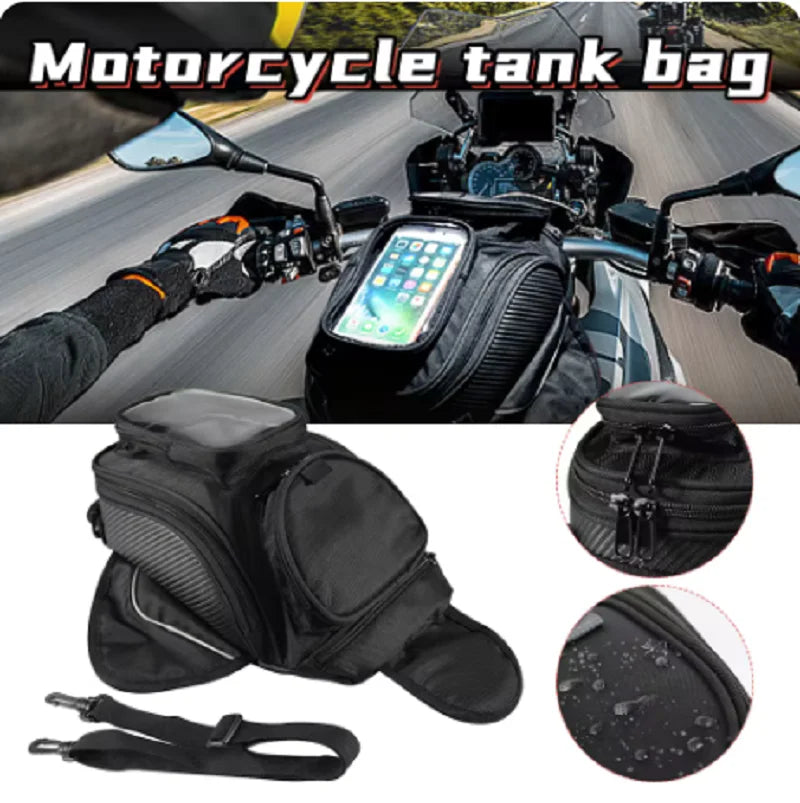 Motorcycle Fuel Tank Bag Touchable Navigation Magnet Bag Motorbike Dust Bag Motorcycle Rider Satchel Pack Equipment