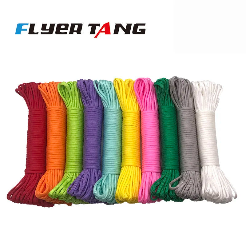 4 Size Dia.4mm 7 Stand Cores Paracord 550 For Survival Parachute Cord Lanyard Climbing Camping Rope Hiking Clothesline Bracelet