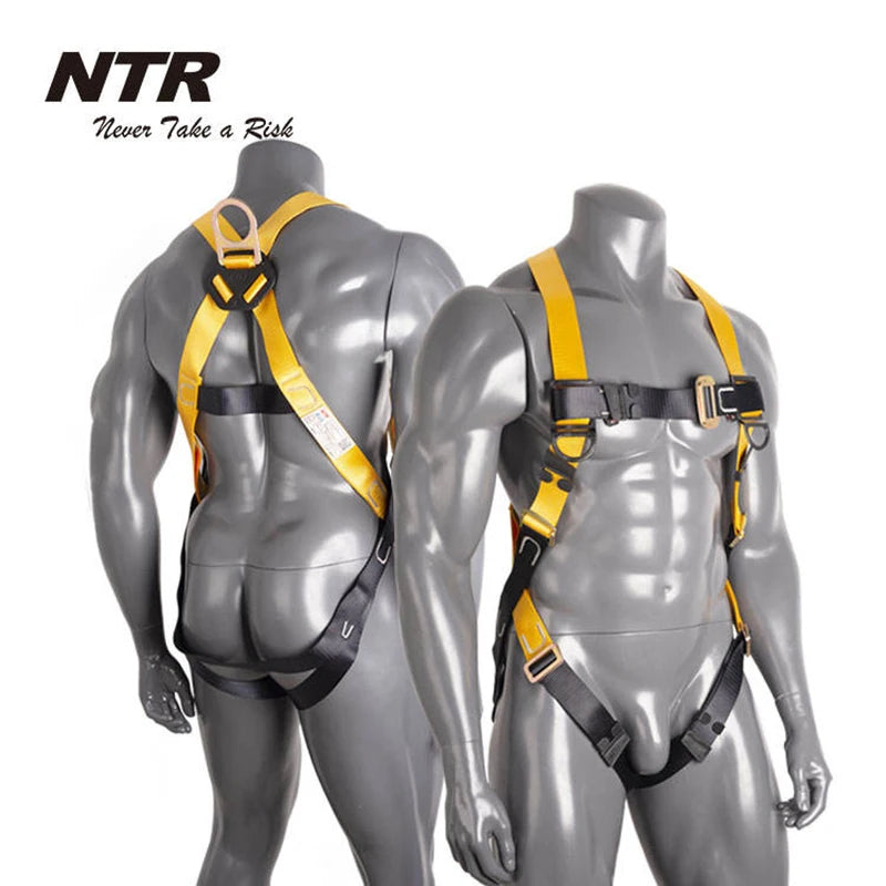 Fall Arrest Rock Climbing Harness Aerial Work Safety Belt Outdoor Full Body Anti Fall Protective Gear