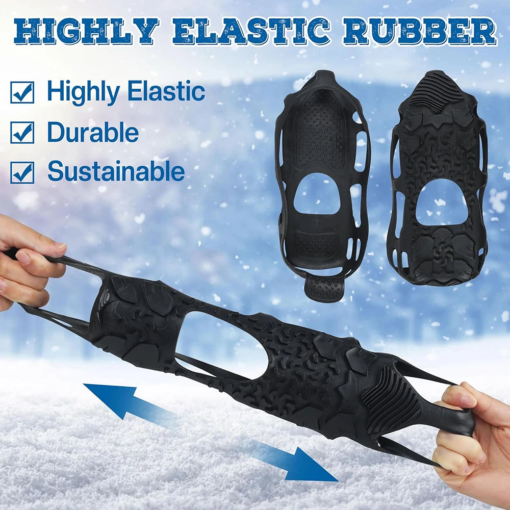 Spikeless Ice Cleats Snow Traction Crampons Ice Grippers for Shoes and Boots Rubber Indoor/Outdoor Anti-Slip shoes cover