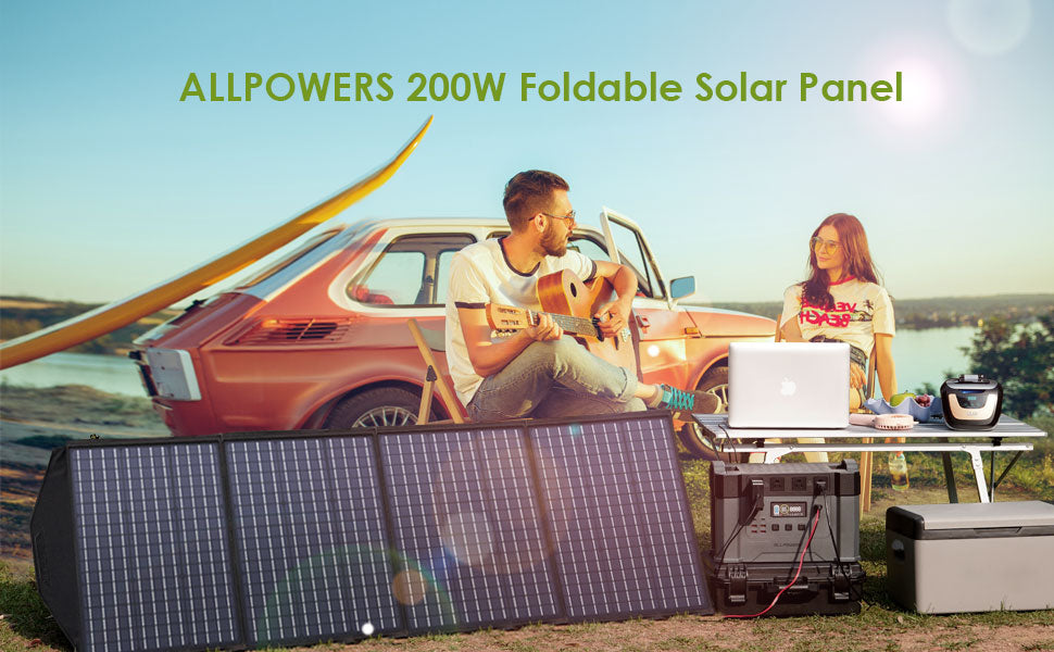 ALLPOWERS R600 Solar Generator with Solar Panel included, 600W 299Wh LiFePO4 Portable Power Station with Solar Charger for Camp