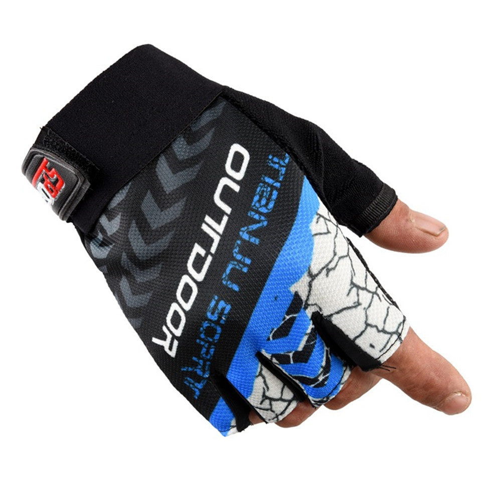 Outdoor Sports Half Finger Gloves Sunscreen Non-slip Breathable Cycling Gloves Mountaineering Fishing Fitness Fingerless Gloves