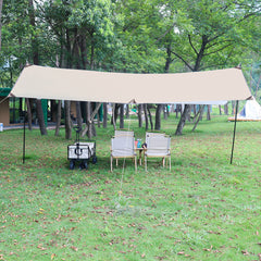 Portable Black-Coated Sunshade Canopy – UV-Protected Camping Gear